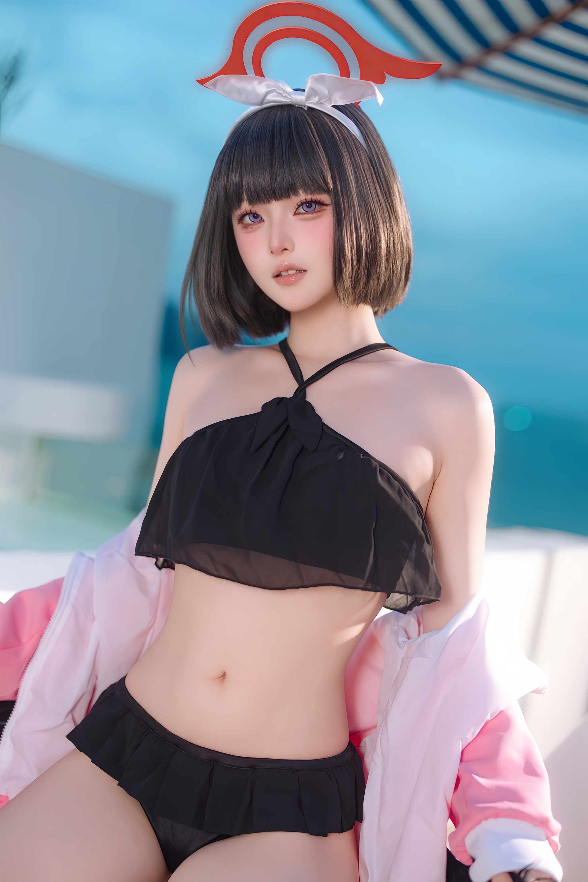 屿鱼 - NO.092 蔚蓝档案 静山真白泳装[30P]-XikXak